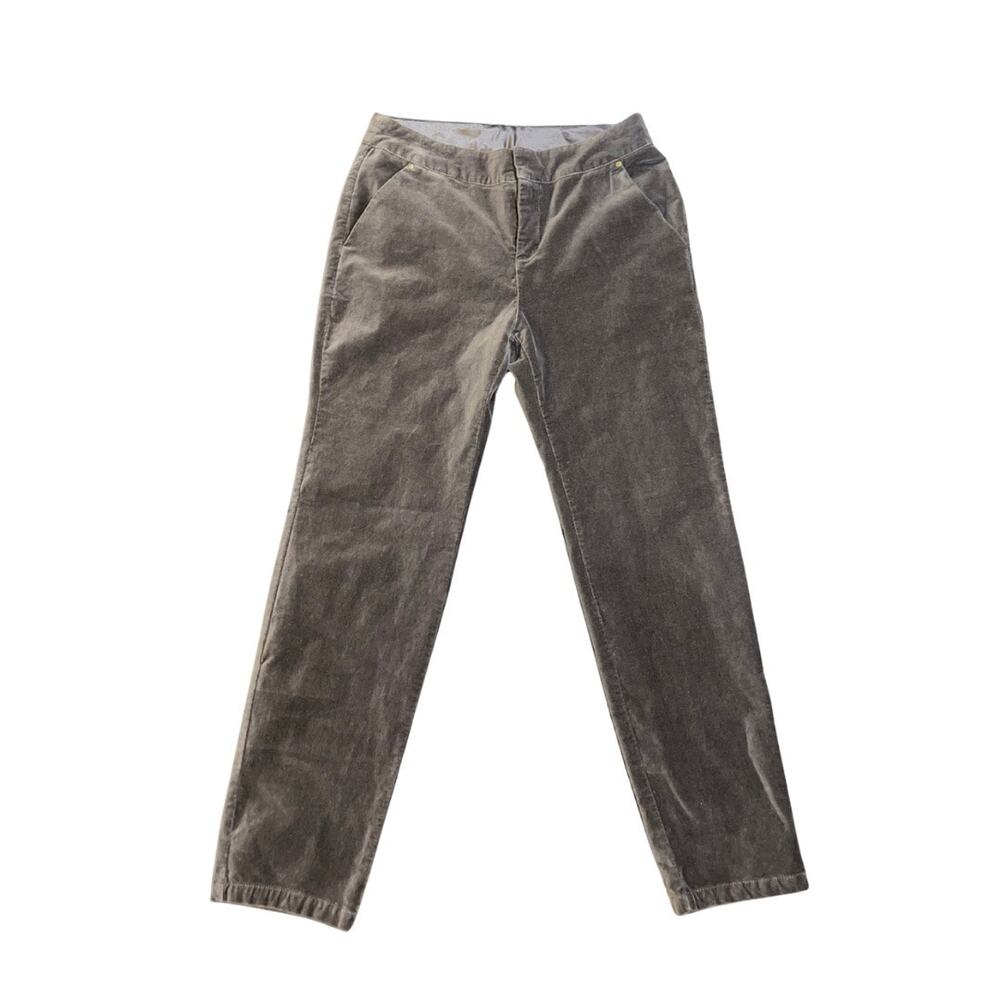 Sundance Gray Velvet Straight Leg Pants SZ 8 Casual Preppy Career Office Artsy
